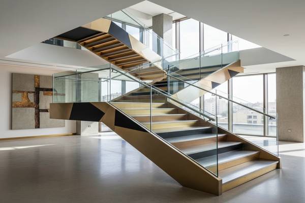 پله استیل مدرن رنگی در تهران – مناسب فضاهای مسکونی، اداری و تجاری