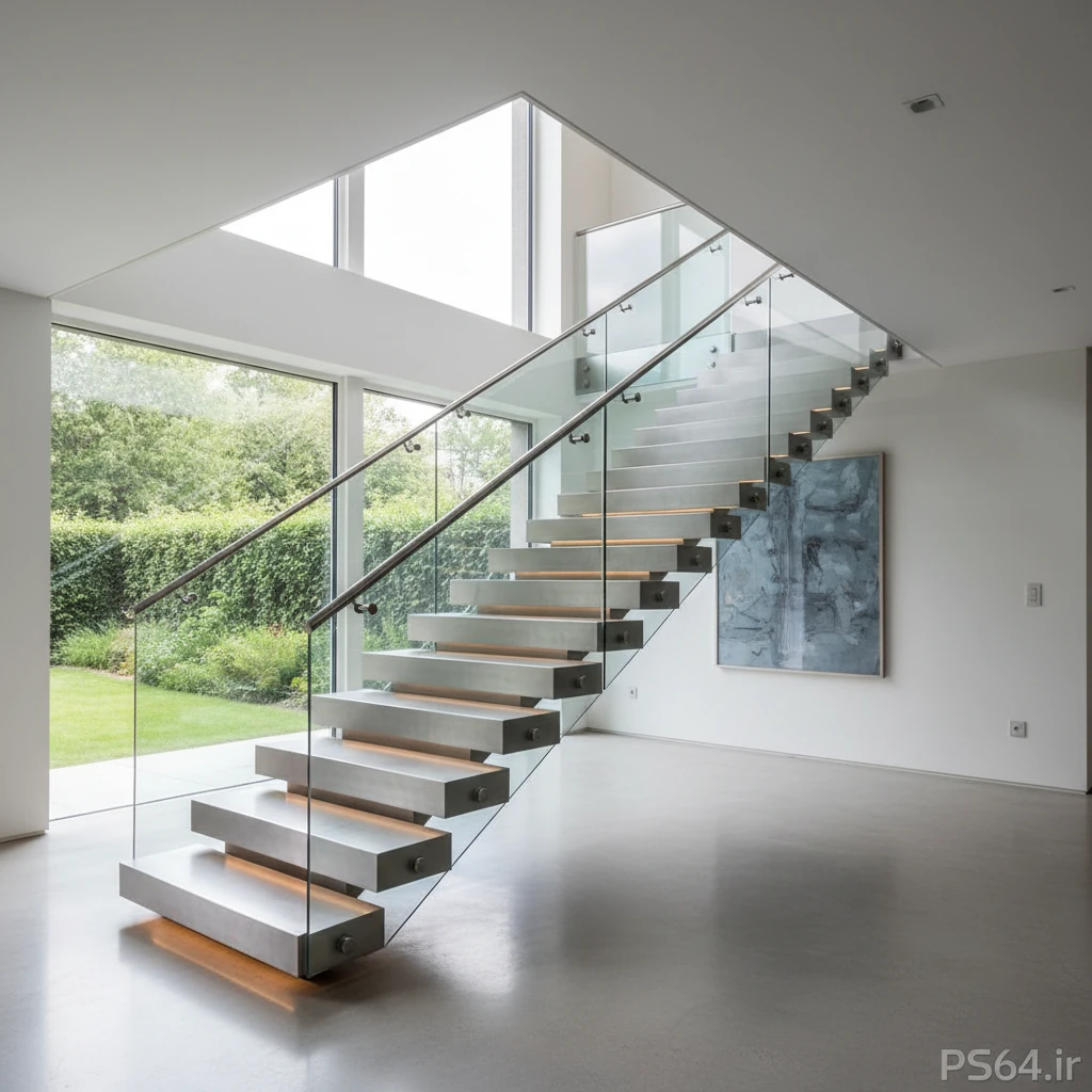 پله دوبلکس استیل لوکس