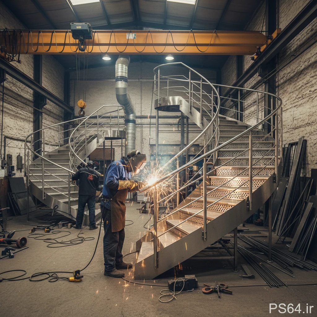 کارگاه ساخت پله استیل