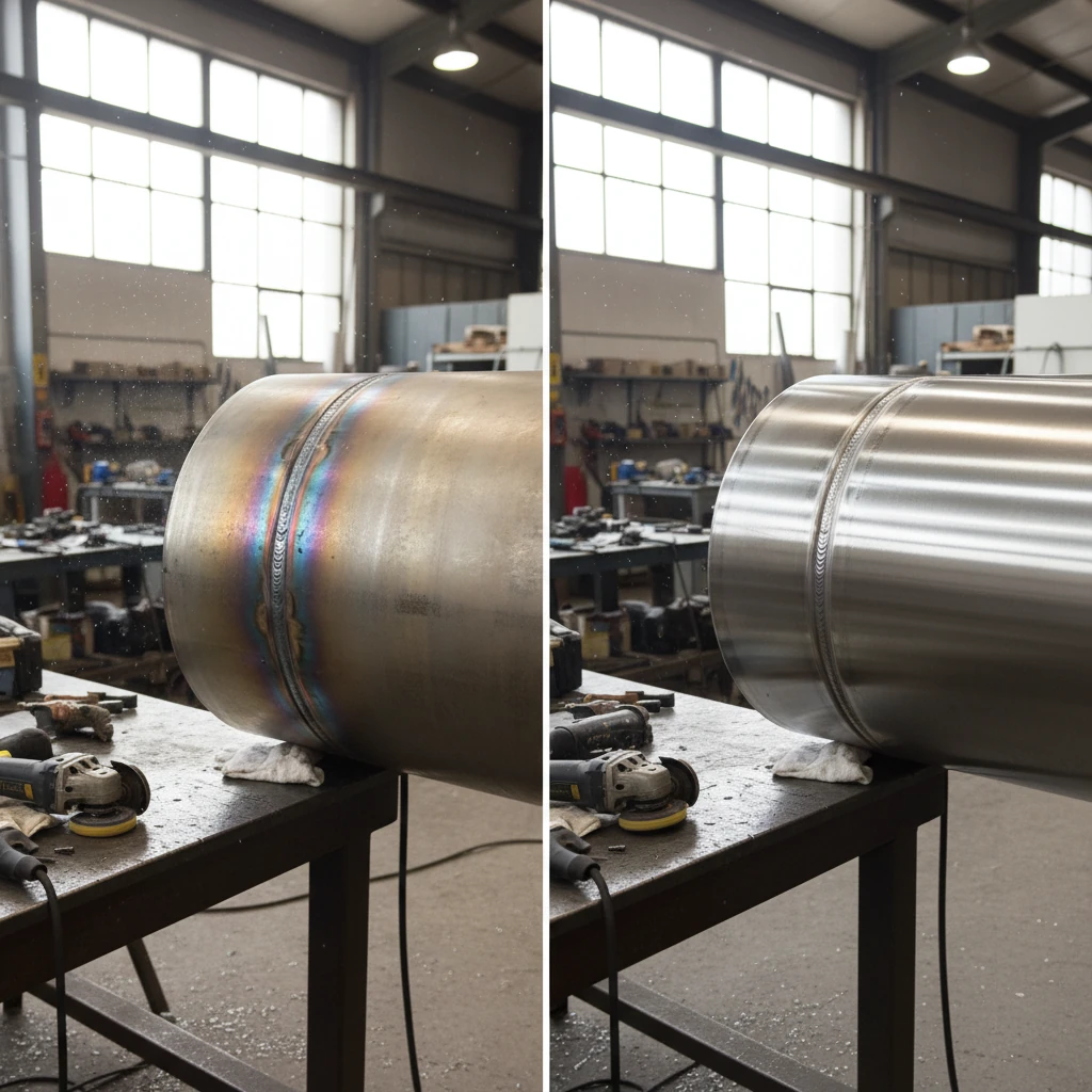 سطح استیل پرداخت شده نهایی