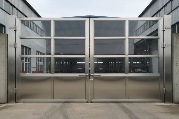 درب استیل طلایی ورودی ویلا