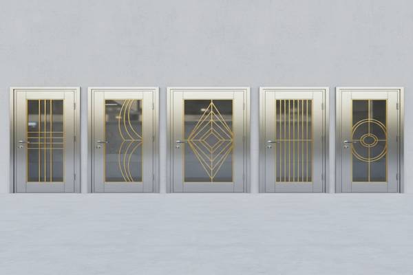 درب استیل ورودی ساختمان مدل مدرن